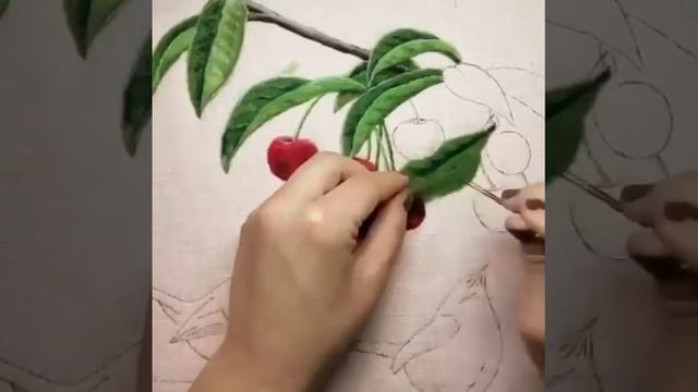 Картинка из войлока / Жүннен панно жасау смотреть онлайн