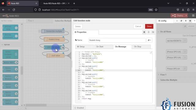 006 | How to Subscribe Multiple OPC-UA Tags in Node-RED for Dashboard Monitoring | IoT | IIoT | смотреть онлайн
