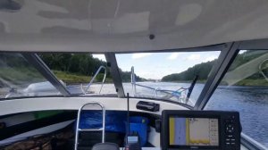 Катер Феникс 600 по каналу им.Москвы,Яхрома-Дубна 45км