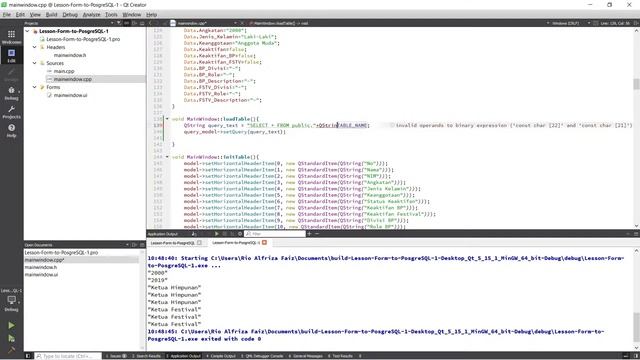 4. Qt Create a form to PostgreSQL Database | Programming With Mas Roy смотреть онлайн