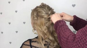 НЕБРЕЖНЫЙ СВАДЕБНЫЙ ПУЧОК ИЗ ЛОКОНОВ | ПОДРОБНЫЙ УРОК | MESSY WEDDING UPDO