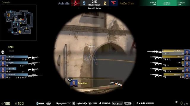 [ПЕРЕСКАЗ]Astralis vs FaZe - ESL Pro League S7 Finals - map1 - de_mirage смотреть онлайн