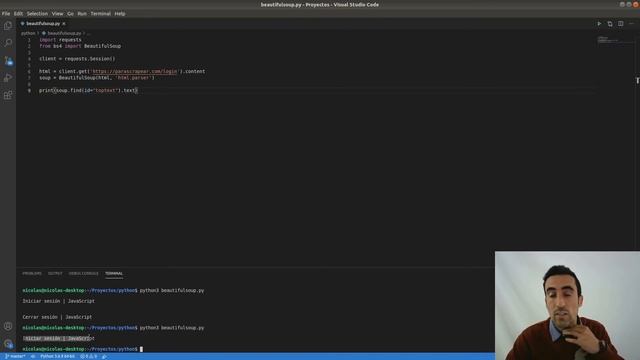 Scraping con Python en sitios con autenticación смотреть онлайн
