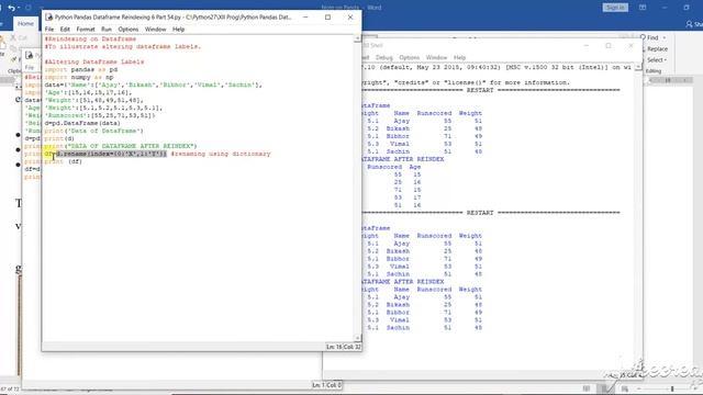 Python Pandas Reindexing 6 Part 54 смотреть онлайн