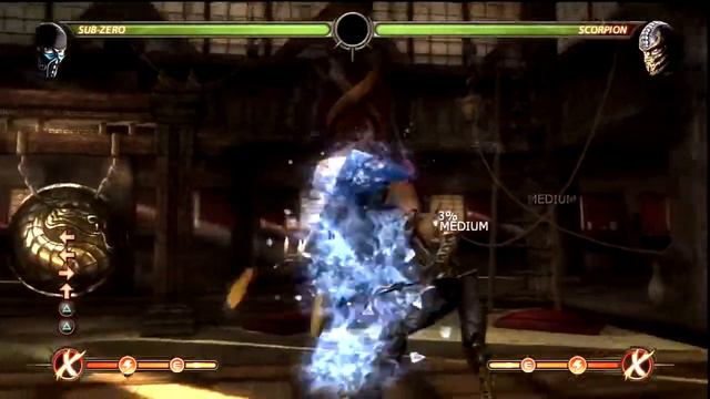 Mortal Kombat 9 | Sub-Zero 53% Xray Combo Tutorial смотреть онлайн