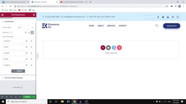 How to Create Elementor Header & Footer on Elementor (2021) смотреть онлайн