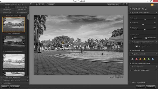 Как работать с плагином для Lightroom Silver efex pro? смотреть онлайн