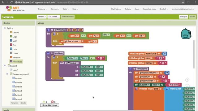 App Inventor Tic Tac Toe Tutorial: More Procedures, For Loops, and Lists смотреть онлайн