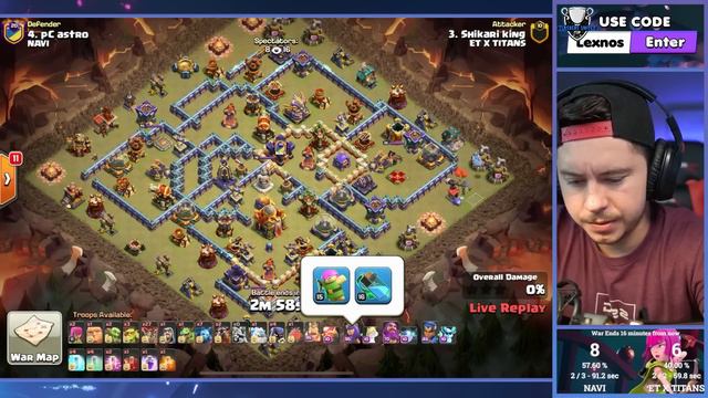 STARs FINALLY uses CLONE BLIMP STRATEGY & he makes it look BROKEN (Clash of Clans) смотреть онлайн