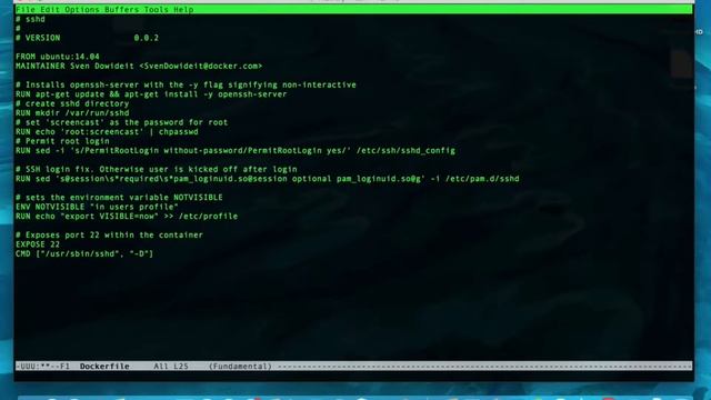 Part 6 Creating an ssh service using a Dockerfile смотреть онлайн