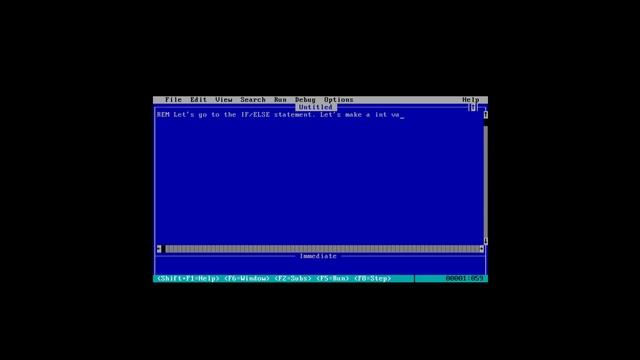 MS-DOS 6.22 VirtualBOX - QBasic tutorial (BASIC Programming Language) #1 смотреть онлайн