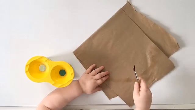 Рисование с детьми на крафт бумаге, 1,4 года смотреть онлайн