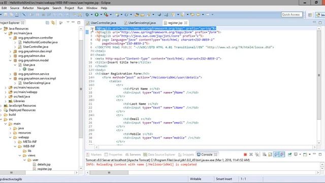 Spring MVC - 10 (Spring MVC Inserting a record in database) смотреть онлайн