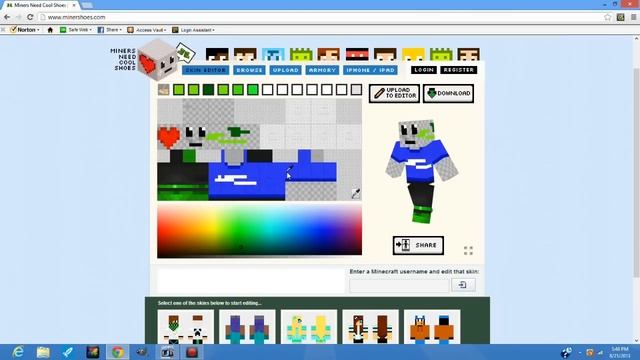 Minecraft Skin Editor: Miners Need Cool Shoes