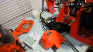 Замена звёздочки на бензопиле Олео мак.