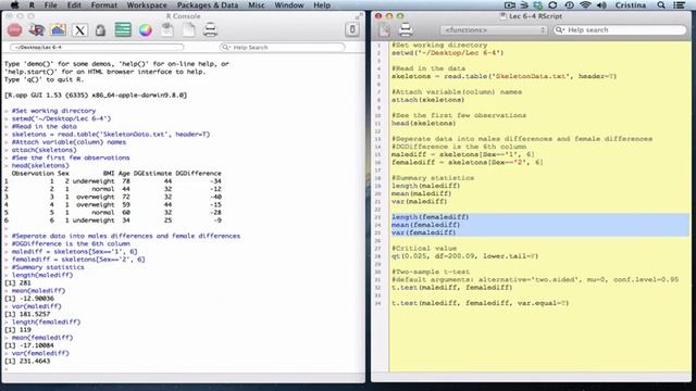 Statistics Making Sense of Data 11 2 R tutorial for 6 4 Comparing Two Means 243 смотреть онлайн