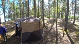 Приобрел этот шатер, и теперь не хочется уезжать с рыбалки домой