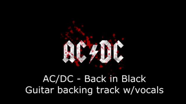 AC DC - Back In Black GUITAR BACKING TRACK W/Vocals