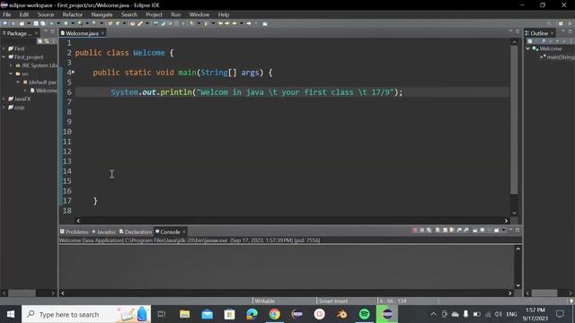 java "Hello word " program || your first step to learn java смотреть онлайн