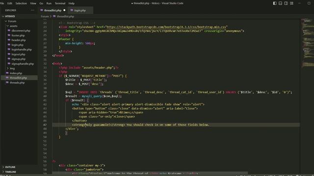 How to make Forum Website with PHP and MySQL Part _8 (Add form for threads) смотреть онлайн