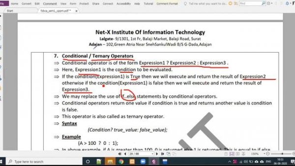 C Programming in Gujarati | Conditional Operator | Ternary operator with practical explanation