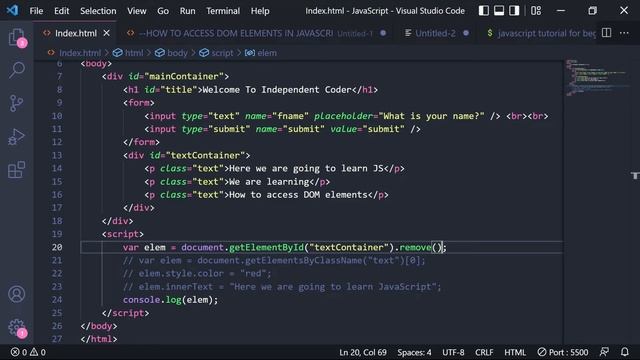 Access & Manipulate DOM in JavaScript - All in one video #22 смотреть онлайн
