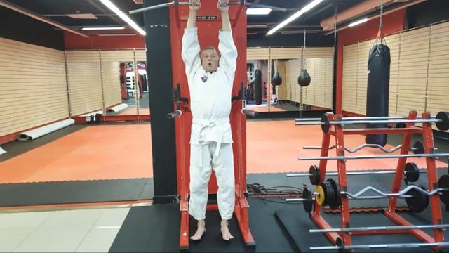 Перед Семинаром Азиатских Боевых Искусств, размялся и повисел на перекладине в рамках Трансформации смотреть онлайн