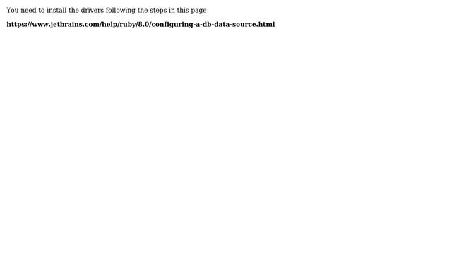 JDBC Error in RubyMine 5.4 (2 Solutions!!) смотреть онлайн