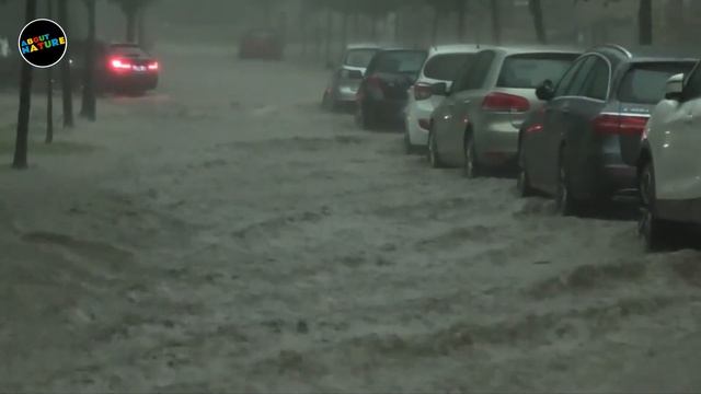 Super-Unwetter über Deutschland: Storm, Severe Flooding In The City Of Kassel, Germany