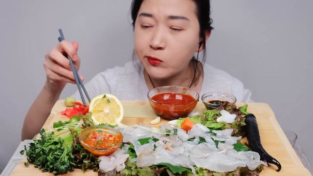 도다리 세꼬시 회 리얼사운드 먹방 Unboned Sliced Raw FLOUNDER(dodari Hoe) ASMR MUKBANG EATING SOUNDS | NAJIN