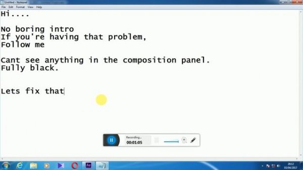 Adobe After effects Black Screen Fix. Simple and working 100%