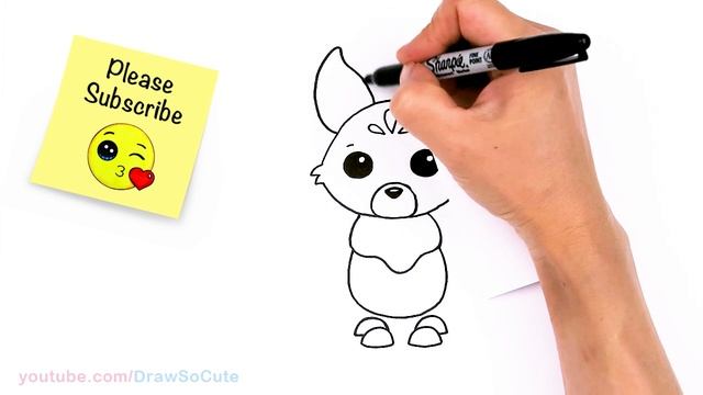 How to Draw a Kitsune Fox | Roblox Adopt Me Pet смотреть онлайн