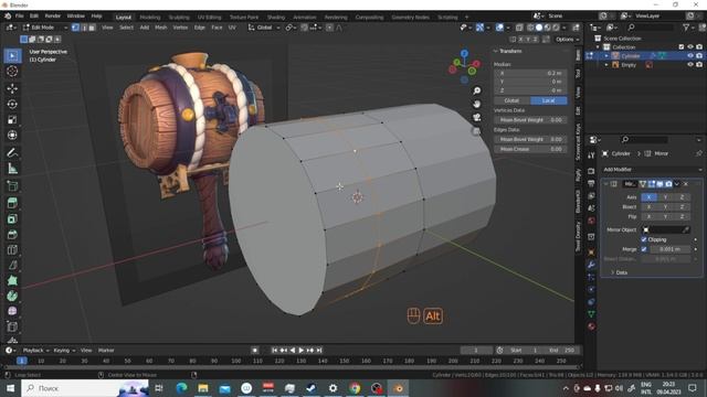 Курс 3D Моделирования для игр | Урок 1 - Блокинг | Blender, Marmoset, Substance Painter