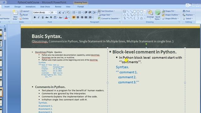 Python Crash Course| How to install and run Python IDE|Comments and its types|identation in hindi2/ смотреть онлайн