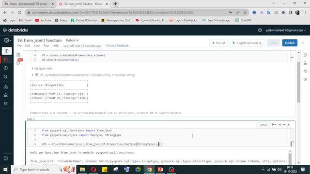 How to use from_json() function to convert the json string to MapType in PySpark|Databricks Tutoria смотреть онлайн