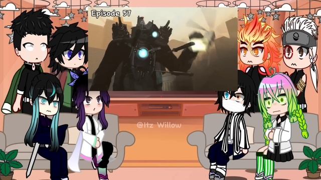 HASHIRA'S react to Skibidi Toilet Ep 57 смотреть онлайн