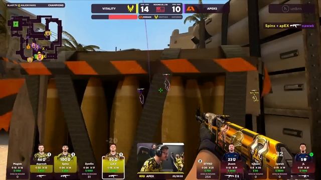 EPIC SEMI FINAL!! Vitality vs Apeks - BLAST Paris Major 2023 BEST MOMENTS - CSGO Highlights смотреть онлайн