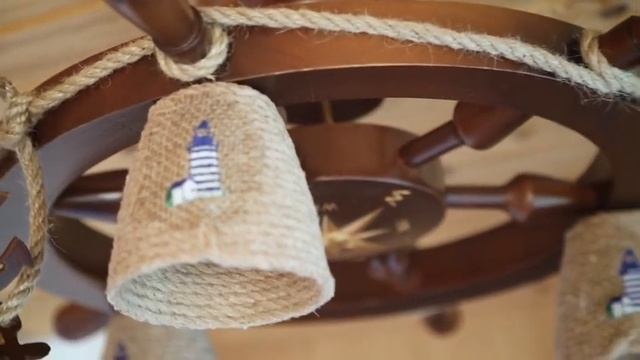 Люстра штурвал деревянная с компасом смотреть онлайн