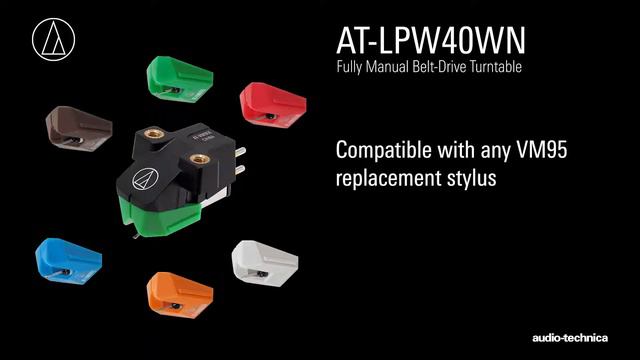 Audio-Technica Fully manual belt-drive turntable - LPW40WN смотреть онлайн