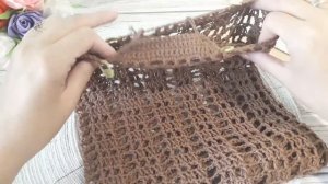 МК «СУМКА-АВОСЬКА КРЮЧКОМ ПРОСТЫМ ФИЛЕЙНЫМ УЗОРОМ»