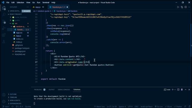 REACT RANDOM QUOTE GENERATOR API смотреть онлайн