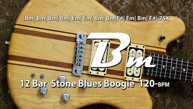 Major 12 Bar Stone Blues Boogie B-Minor | Pentatonic |or D-Major | 120 BPM | 4/4 | Backing Track Ja смотреть онлайн