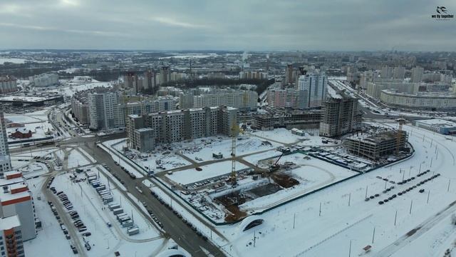 Облёт новостройки микрорайона Лошица, 27 января 2022 смотреть онлайн
