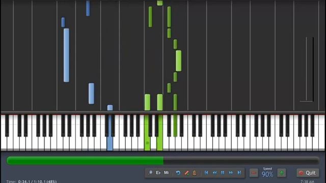 Final Fantasy VIII - Julia's Theme Synthesia Tutorial смотреть онлайн