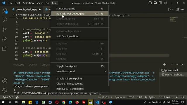Tipe variabel string, integer, float, complex, dan boolean pada Python, APDP part4 смотреть онлайн