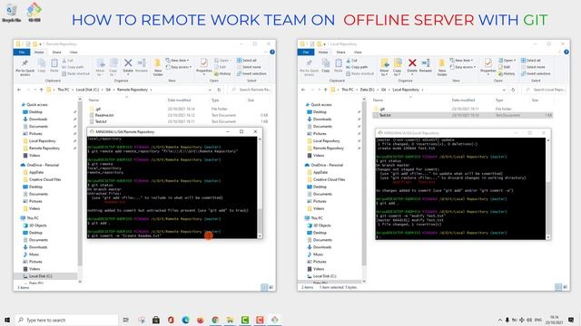 Git | Github | How to update remote work team on offline local server to other user with git смотреть онлайн