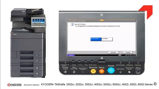 TASKalfa 2552ci Series Configuración NFC Usando My Panel