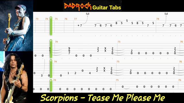 Tease Me Please Me - Scorpions - Guitar + Bass TABS Lesson смотреть онлайн