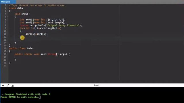 To copy all elements of one array into another array | Coding question | interview questions смотреть онлайн