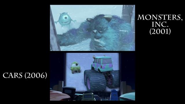 Cars Drive-In Parodies Comparison (Toy Story, A Bug's Life, Monsters Inc.)